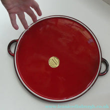 Load image into Gallery viewer, ARGE CERAMIC Villeroy &amp; Boch Round Serving Tray. 1980s Granada Design with Red Glaze
