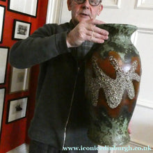 Load image into Gallery viewer, Huge Dumler &amp; Breiden Vintage West German Pottery Floor Vase 1960s
