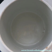 Load image into Gallery viewer, LARGE Early 20th Century Antique Grimwades White Hooped Household Jar or Canister. MEAL (in green letters)
