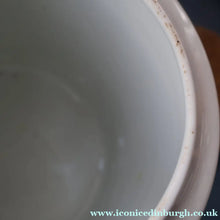 Load image into Gallery viewer, LARGE Early 20th Century Antique Grimwades White Hooped Household Jar or Canister. MEAL (in green letters)
