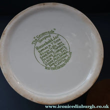 Load image into Gallery viewer, LARGE Early 20th Century Antique Grimwades White Hooped Household Jar or Canister. MEAL (in green letters)
