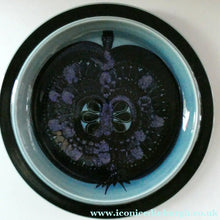 Load image into Gallery viewer, 1960s Scandinavian Arabia Pottery Platter Blue Fructus Apple Design
