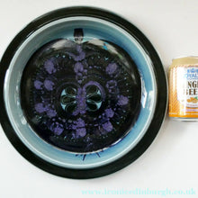 Load image into Gallery viewer, 1960s Scandinavian Arabia Pottery Platter Blue Fructus Apple Design
