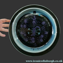 Load image into Gallery viewer, 1960s Scandinavian Arabia Pottery Platter Blue Fructus Apple Design
