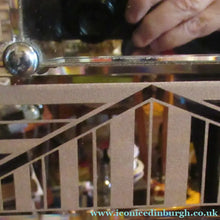 Load image into Gallery viewer, LARGE Genuine 1930s Art Deco Wall Mirror with Stepped Geometric Border
