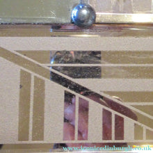 Load image into Gallery viewer, LARGE Genuine 1930s Art Deco Wall Mirror with Stepped Geometric Border
