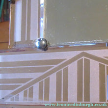 Load image into Gallery viewer, LARGE Genuine 1930s Art Deco Wall Mirror with Stepped Geometric Border
