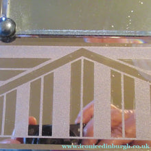 Load image into Gallery viewer, LARGE Genuine 1930s Art Deco Wall Mirror with Stepped Geometric Border
