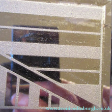 Load image into Gallery viewer, LARGE Genuine 1930s Art Deco Wall Mirror with Stepped Geometric Border
