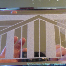 Load image into Gallery viewer, LARGE Genuine 1930s Art Deco Wall Mirror with Stepped Geometric Border
