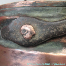 Load image into Gallery viewer, Large Antique Copper Pot or Cauldron with Cast Iron Handle
