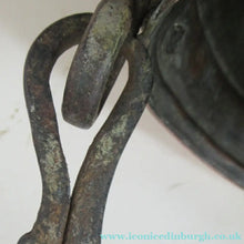 Load image into Gallery viewer, Large Antique Copper Pot or Cauldron with Cast Iron Handle
