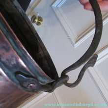 Load image into Gallery viewer, Large Antique Copper Pot or Cauldron with Cast Iron Handle
