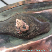 Load image into Gallery viewer, Large Antique Copper Pot or Cauldron with Cast Iron Handle
