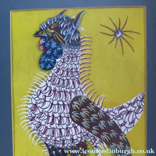 Load image into Gallery viewer, Large JEAN LURCAT. Le Coq-Pecheur. 1955 Lithographic Print on Panel. Published by Stedelijk Museum, Amsterdam. Excellent Condition
