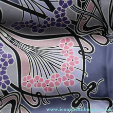 Load image into Gallery viewer, LARGE "As New" Vintage LIBERTY "Ianthe" Silk Scarf with Attractive Art Nouveau Pattern BOXED
