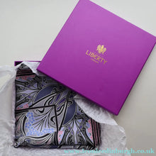 Load image into Gallery viewer, LARGE "As New" Vintage LIBERTY "Ianthe" Silk Scarf with Attractive Art Nouveau Pattern BOXED
