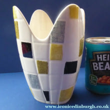Load image into Gallery viewer, Large MIDWINTER Stylecraft Mosaic Freeform Handkerchief Vase by Jessie Tait. Stylecraft 1960s
