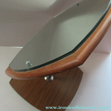 Load image into Gallery viewer, G-Plan Style Teak Veneer Tabletop Desktop Mirror Rotating 1960s
