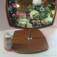 Load image into Gallery viewer, G-Plan Style Teak Veneer Tabletop Desktop Mirror Rotating 1960s
