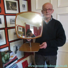 Load image into Gallery viewer, G-Plan Style Teak Veneer Tabletop Desktop Mirror Rotating 1960s
