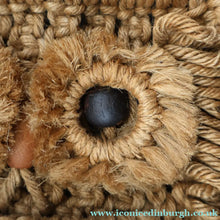 Load image into Gallery viewer, LARGE Rustic 1970s Vintage Macrame WALL HANGING Barn Owl Sitting on a Branch. 27 inches overall height
