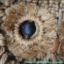 Load image into Gallery viewer, LARGE Rustic 1970s Vintage Macrame WALL HANGING Barn Owl Sitting on a Branch. 27 inches overall height
