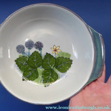 Load image into Gallery viewer, Vintage WILD BERRIES Design Serving Bowl with Lug Handles by Highland Stoneware. Hand Decorated
