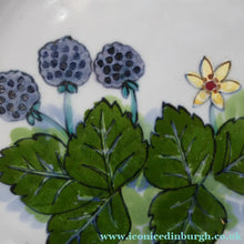 Load image into Gallery viewer, Vintage WILD BERRIES Design Serving Bowl with Lug Handles by Highland Stoneware. Hand Decorated
