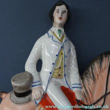 Load image into Gallery viewer, LARGE STAFFORDSHIRE Portrait of Edward VII; then the Prince of Wales on Horseback; 11 3/4 inches
