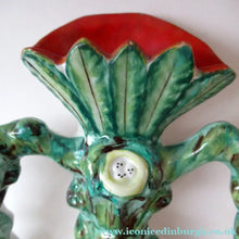 Load image into Gallery viewer, Antique Victorian Flatback Staffordshire Pottery Spill Vase. Three Sheep at a Well 
