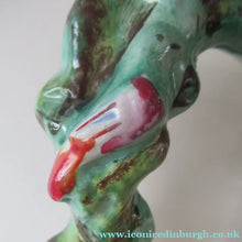 Load image into Gallery viewer, Antique Victorian Flatback Staffordshire Pottery Spill Vase. Three Sheep at a Well 
