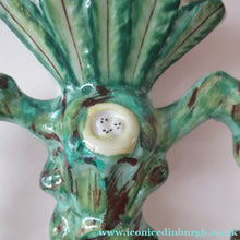 Load image into Gallery viewer, Antique Victorian Flatback Staffordshire Pottery Spill Vase. Three Sheep at a Well 
