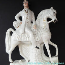 Load image into Gallery viewer, LARGE STAFFORDSHIRE Portrait of Edward VII; then the Prince of Wales on Horseback; 12 1/4 inches
