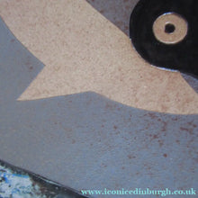 Load image into Gallery viewer, Vintage British Art Pottery Charger by Susan Brittleton. Abstract Fishes
