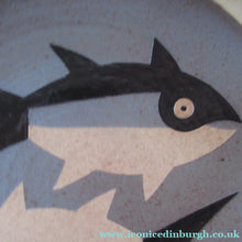 Load image into Gallery viewer, Vintage British Art Pottery Charger by Susan Brittleton. Abstract Fishes
