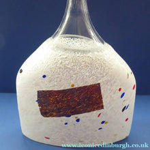 Load image into Gallery viewer, SWEDISH White &amp; Gold Satellite LARGE KOSTA BODA Vase by Bertil Vallien. Signed to the base. 12 inches
