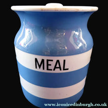 Load image into Gallery viewer, 1930s Cornishware Storage Jar: Meal
