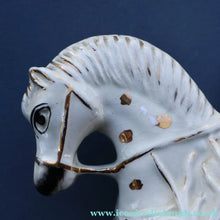 Load image into Gallery viewer, LARGE Antique Victorian STAFFORDSHIRE Figurine. Kilted Scotsman on Horseback. 14 1/2 inches height. Great Display Piece
