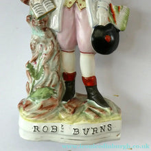 Load image into Gallery viewer, Large Staffordshire Flatback Figurine of the Scottish Poet Robert Burns
