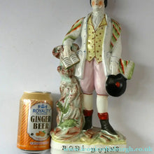 Load image into Gallery viewer, Large Staffordshire Flatback Figurine of the Scottish Poet Robert Burns
