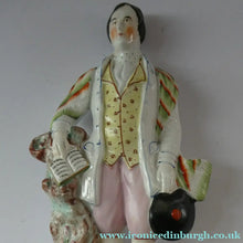Load image into Gallery viewer, Large Staffordshire Flatback Figurine of the Scottish Poet Robert Burns

