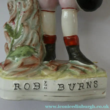 Load image into Gallery viewer, Large Staffordshire Flatback Figurine of the Scottish Poet Robert Burns
