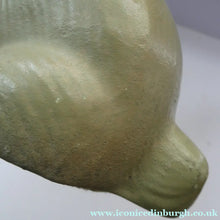 Load image into Gallery viewer, LARGE Vintage 1940s SYLVAC STYLE Olive Green Snub Nose Bunny Rabbit. 7 3/4 inches
