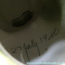 Load image into Gallery viewer, LARGE Vintage 1940s SYLVAC STYLE Olive Green Snub Nose Bunny Rabbit. 7 3/4 inches

