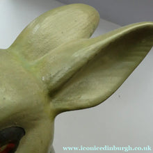 Load image into Gallery viewer, LARGE Vintage 1940s SYLVAC STYLE Olive Green Snub Nose Bunny Rabbit. 7 3/4 inches
