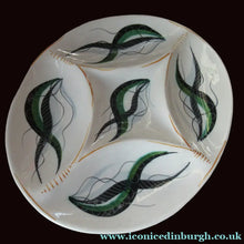 Load image into Gallery viewer, Vintage 1950s ITALIAN POTTERY Serving Platter - with Hand Painted Organic Design 
