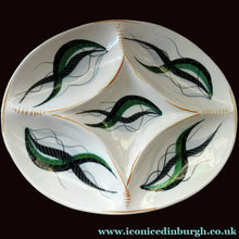 Load image into Gallery viewer, Vintage 1950s ITALIAN POTTERY Serving Platter - with Hand Painted Organic Design 
