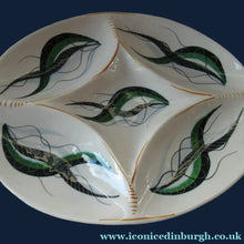 Load image into Gallery viewer, Vintage 1950s ITALIAN POTTERY Serving Platter - with Hand Painted Organic Design 
