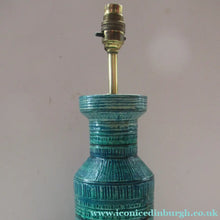 Load image into Gallery viewer, Large Vintage 1960s BITOSSI Table Lamp with More Unusual Sgraffito Striped Pattern
